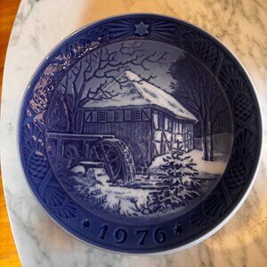 Royal Copenhagen Blue Plates – Set of 3, Winter/Christmas theme